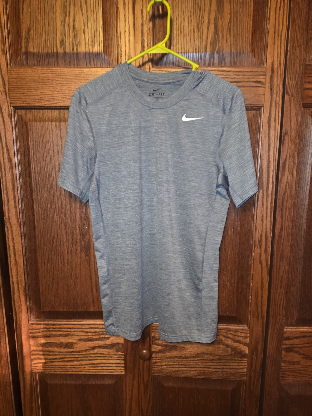 Nike Heathered Gray-Blue Dri-FIT Short Sleeve Performance Tee